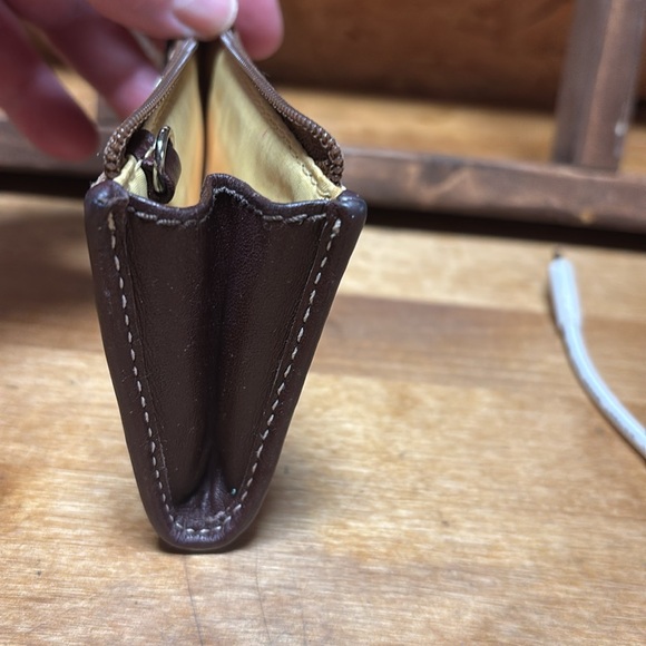 Small Coach Brown and Cream Card Holder - Picture 6 of 7